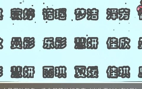 古风男孩起名，选自楚辞的好名字（出生于2024年3月）