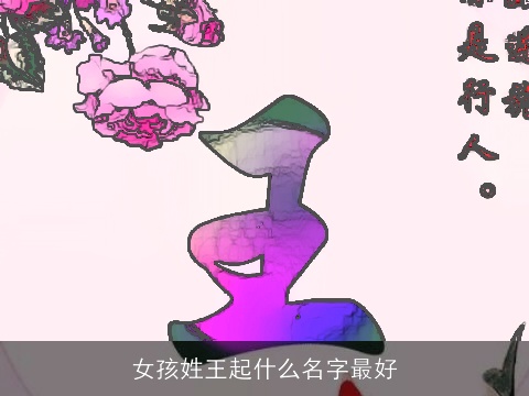 女孩姓王起什么名字最好