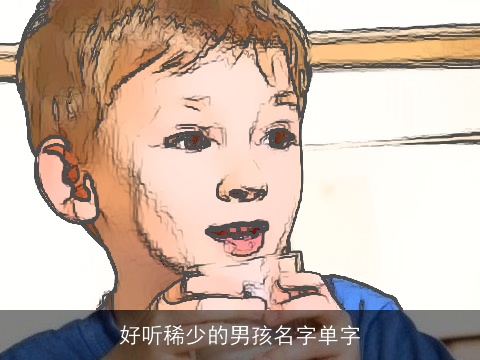 好听稀少的男孩名字单字