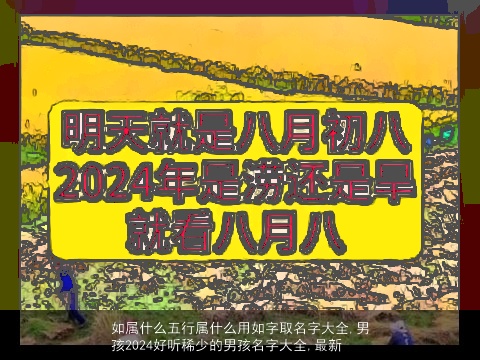 如属什么五行属什么用如字取名字大全,男孩2024好听稀少的男孩名字大全,最新