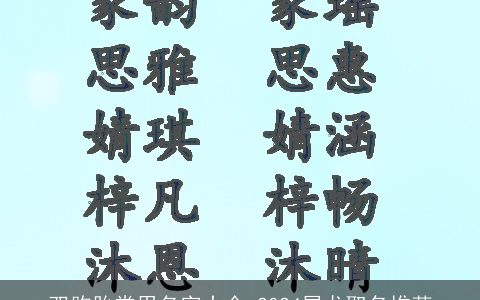 双胞胎常用名字大全,2024属龙取名推荐