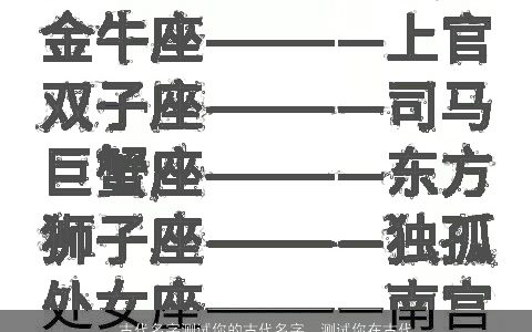 古代名字测试你的古代名字，测试你在古代叫什么名字,大家进来看看,我在古代叫尚