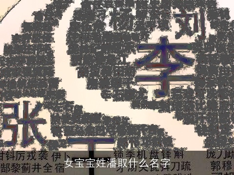 女宝宝姓潘取什么名字