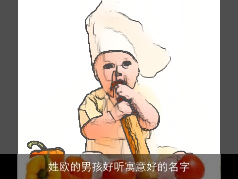 姓欧的男孩好听寓意好的名字