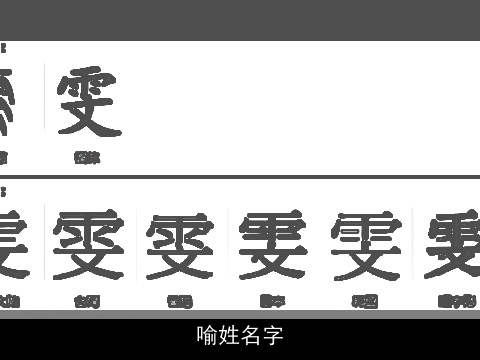 喻姓名字