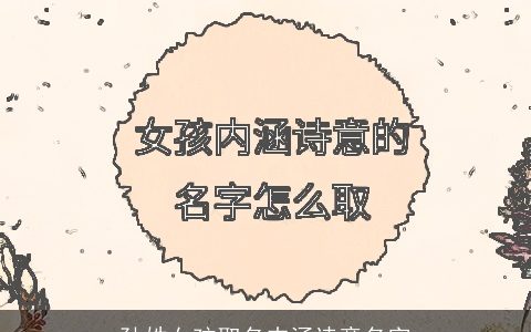 孙姓女孩取名内涵诗意名字