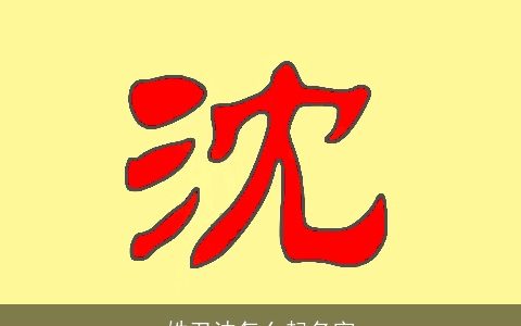 姓卫沈怎么起名字