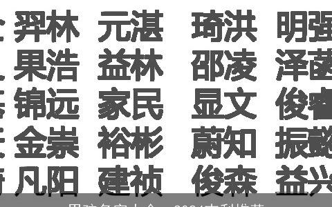 男孩名字大全：2024吉利推荐