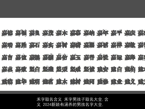 禾字取名含义 禾字男孩子取名大全,含义 2024新颖有涵养的男孩名字大全,