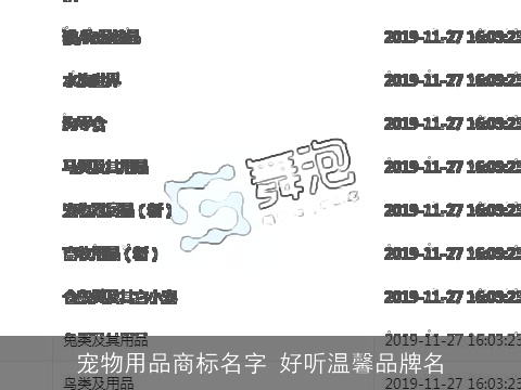 宠物用品商标名字 好听温馨品牌名