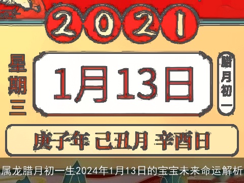 属龙腊月初一生2024年1月13日的宝宝未来命运解析