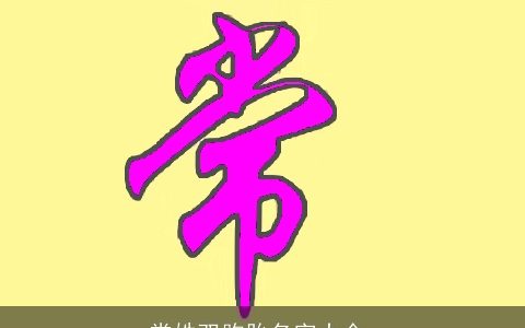 常姓双胞胎名字大全,