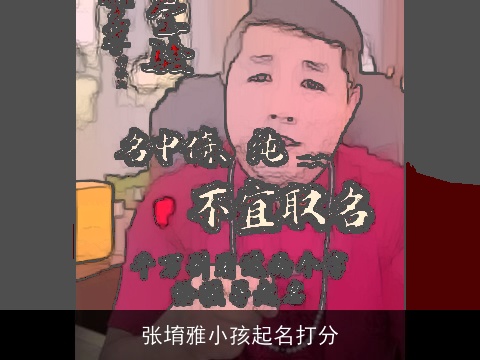 张堉雅小孩起名打分