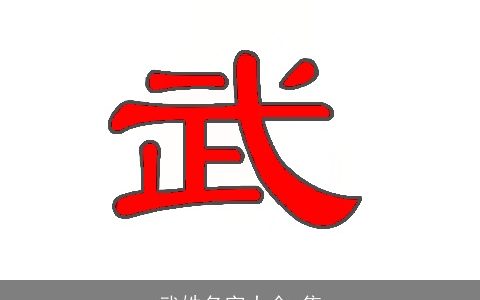 武姓名字大全,集