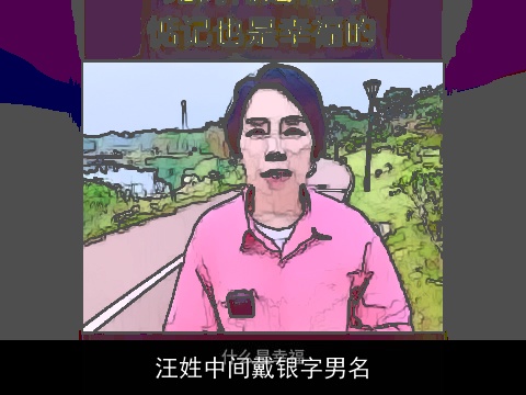 汪姓中间戴银字男名