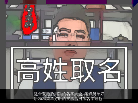 适合双胞胎男孩的名字大全,集锦简单好听2024简单好听的双胞胎男孩名字最新