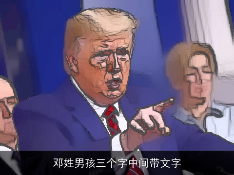 邓姓男孩三个字中间带文字