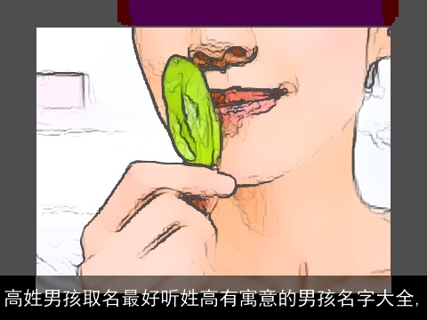 高姓男孩取名最好听姓高有寓意的男孩名字大全,