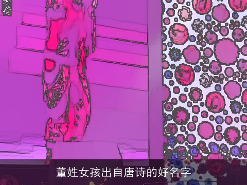 董姓女孩出自唐诗的好名字