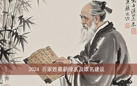 2024 百家姓最新排名及取名建议